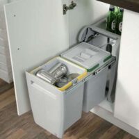 blum inbult pull out dustbin fittings installed by us in noida and delhi